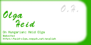 olga heid business card
